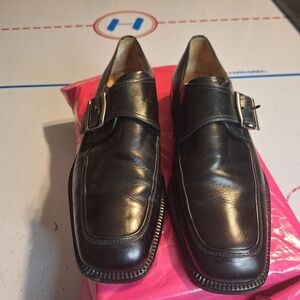 Moreschi Black Leather Men's Shoes. Size 8.